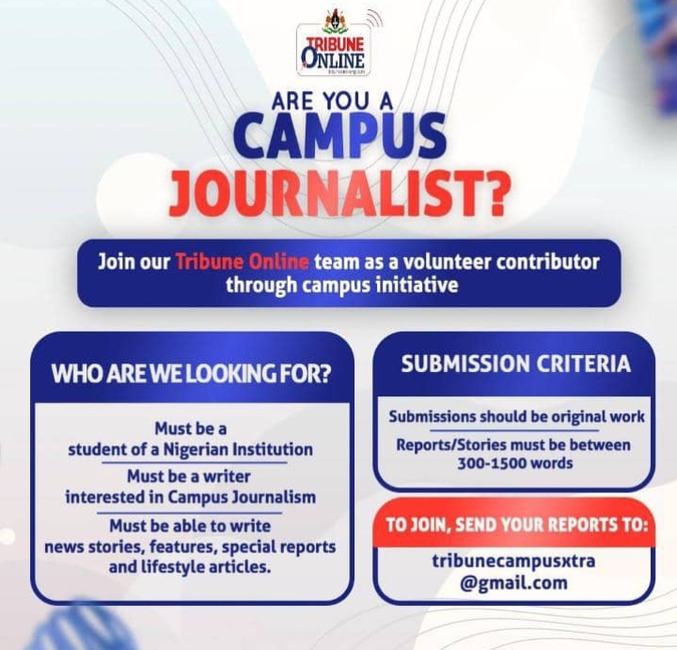 Tribune Newspaper Seeks Campus Journalist