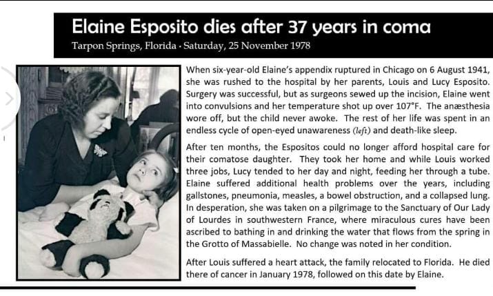 The Tragic Tale of Elaine Esposito: The Longest Coma in History