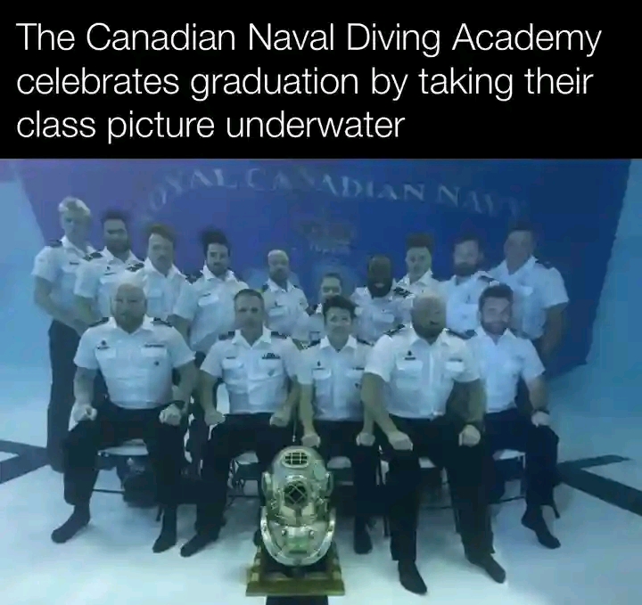 Royal Canadian Navy’s  Underwater Graduation Photo